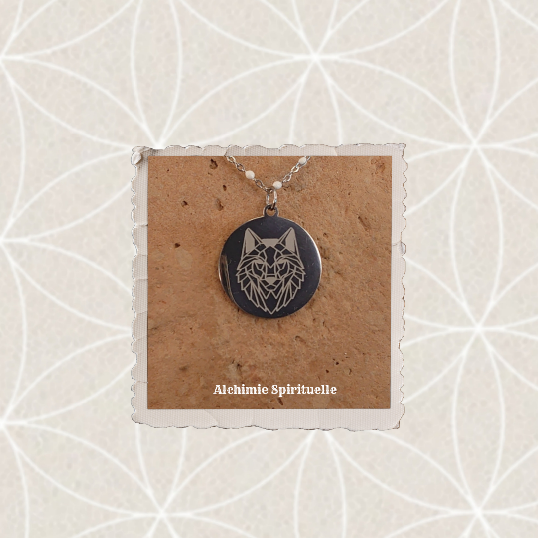 Collier Médaillon Loup