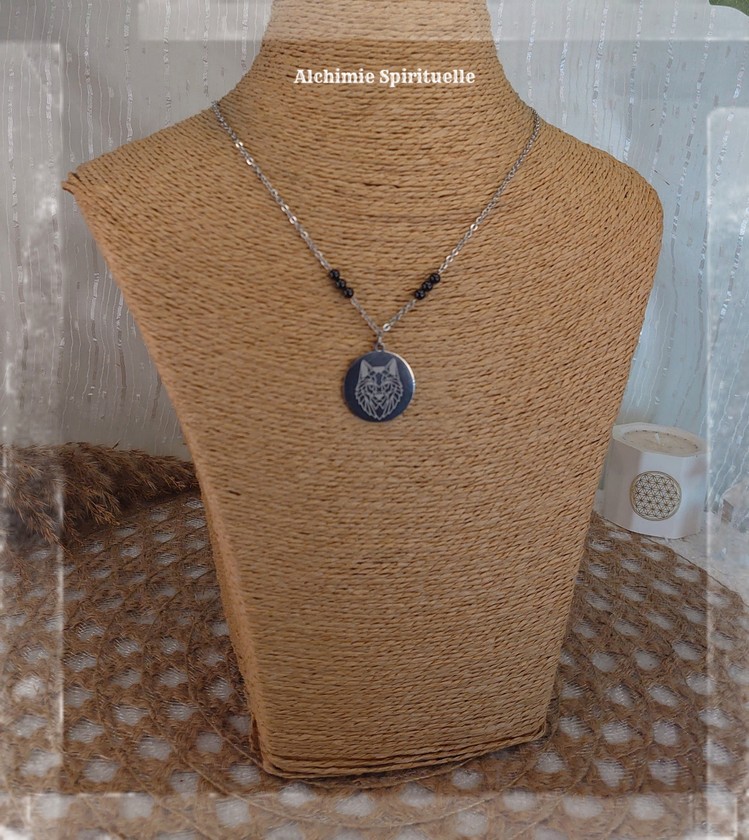 Collier Médaillon Loup