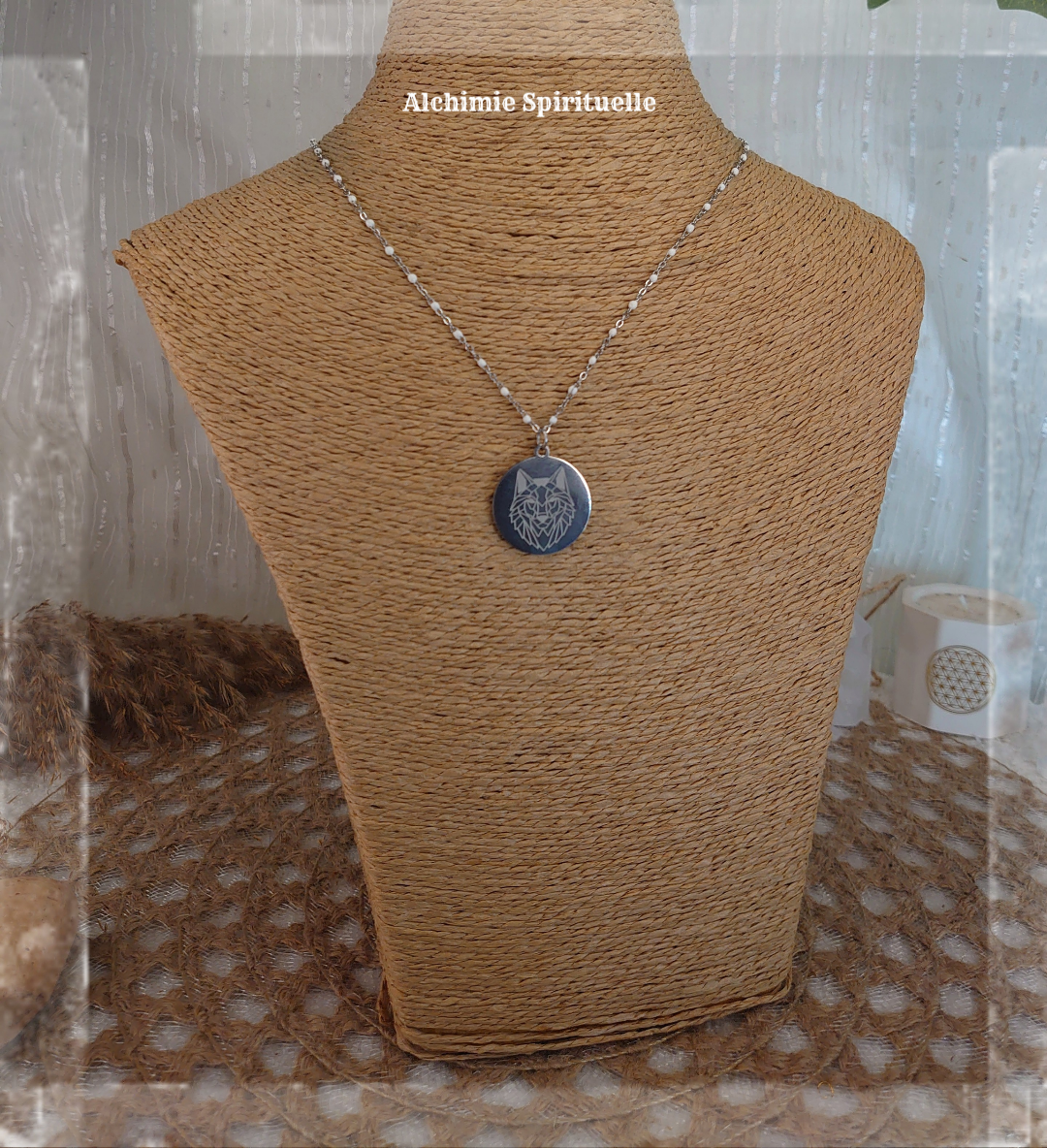 Collier Médaillon Loup