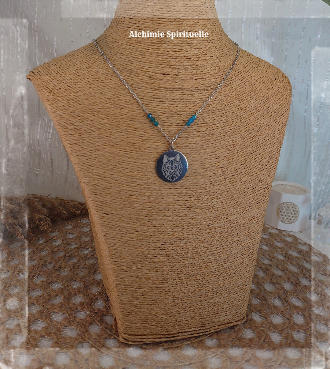 Collier Médaillon Loup