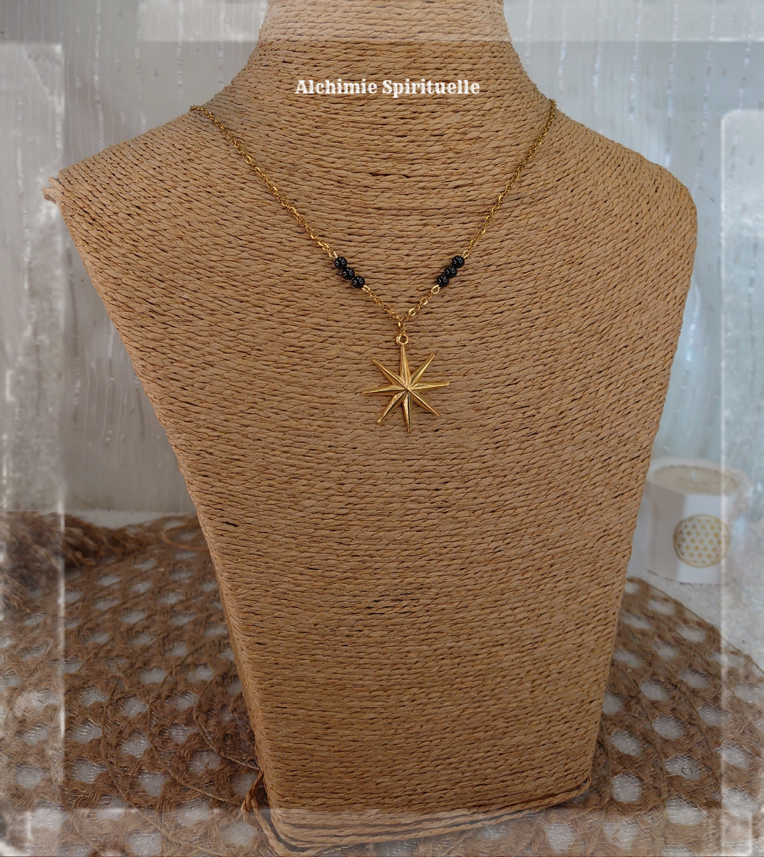 Collier Etoile à 8 Branches