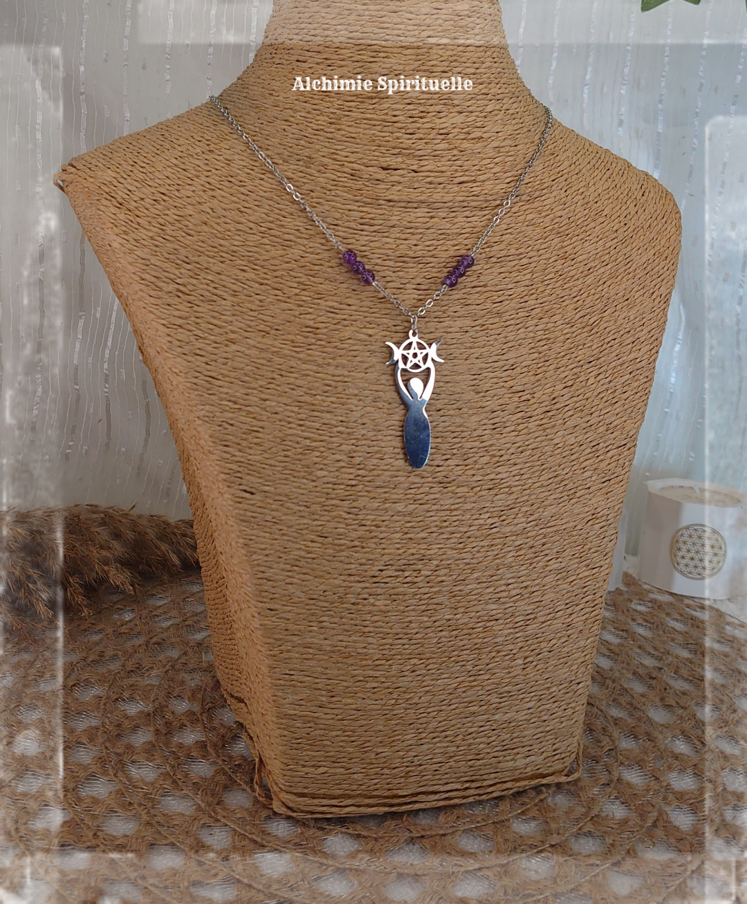 Collier Déesse Triple Lune