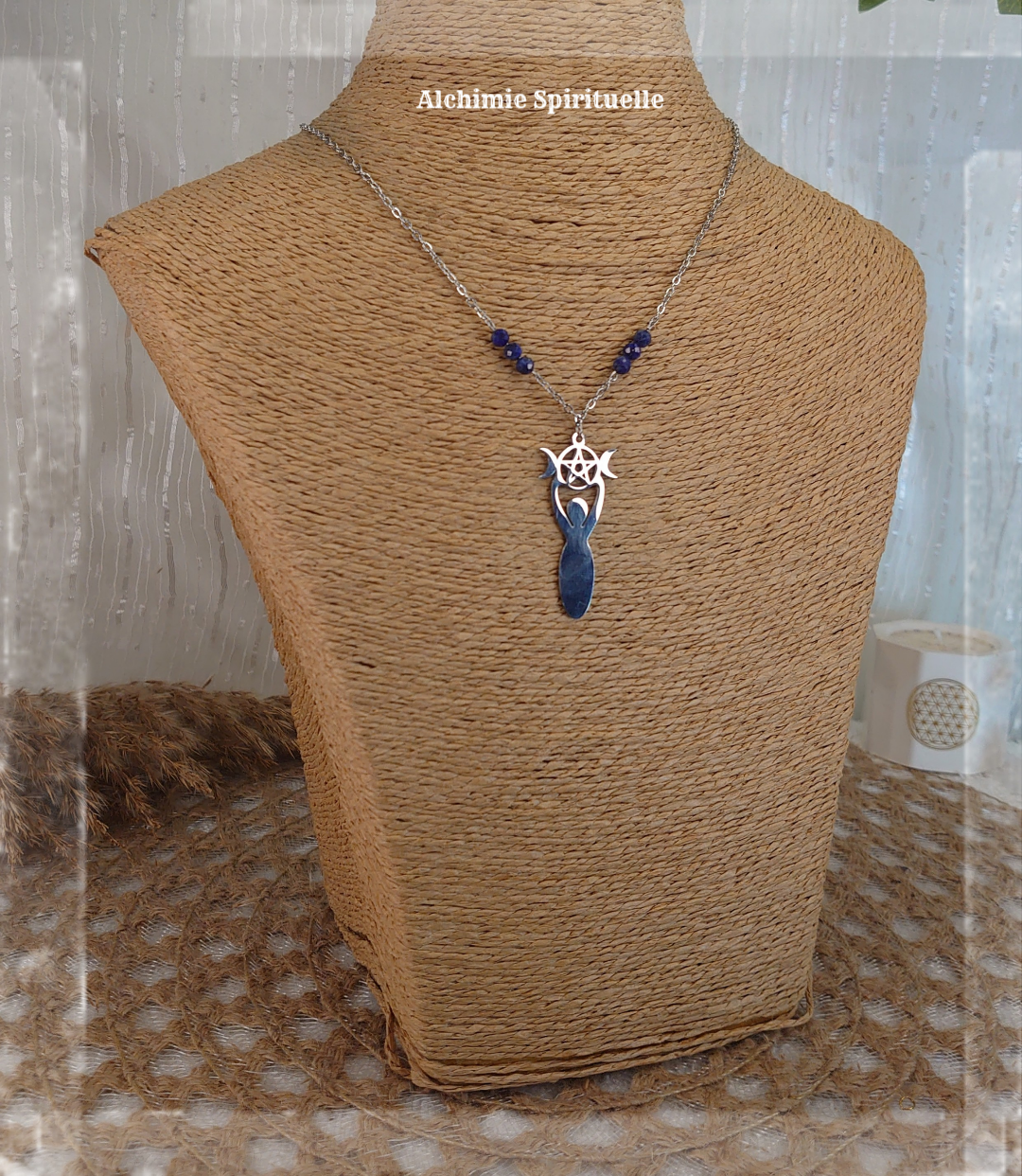 Collier Déesse Triple Lune