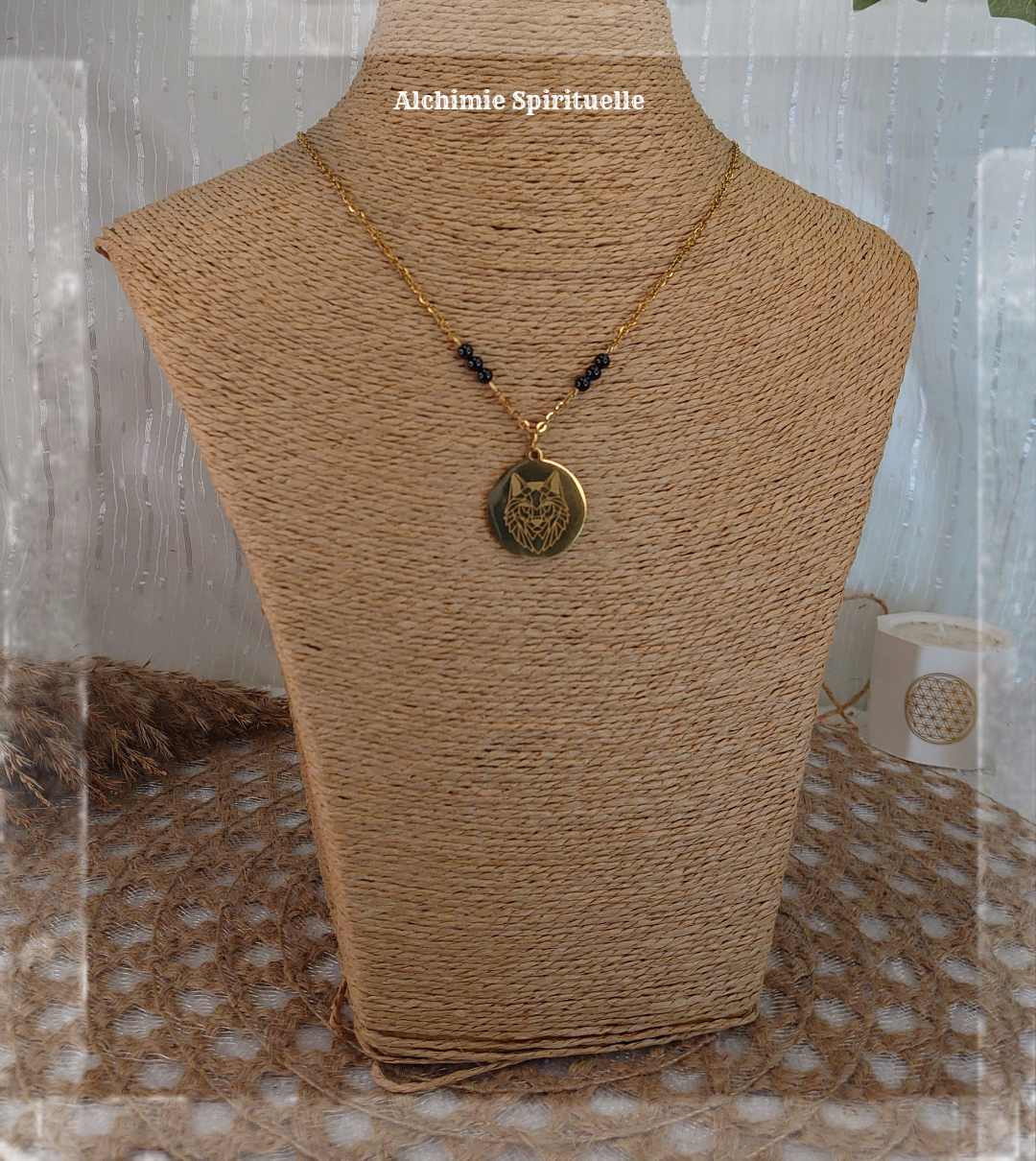 Collier Médaillon Loup