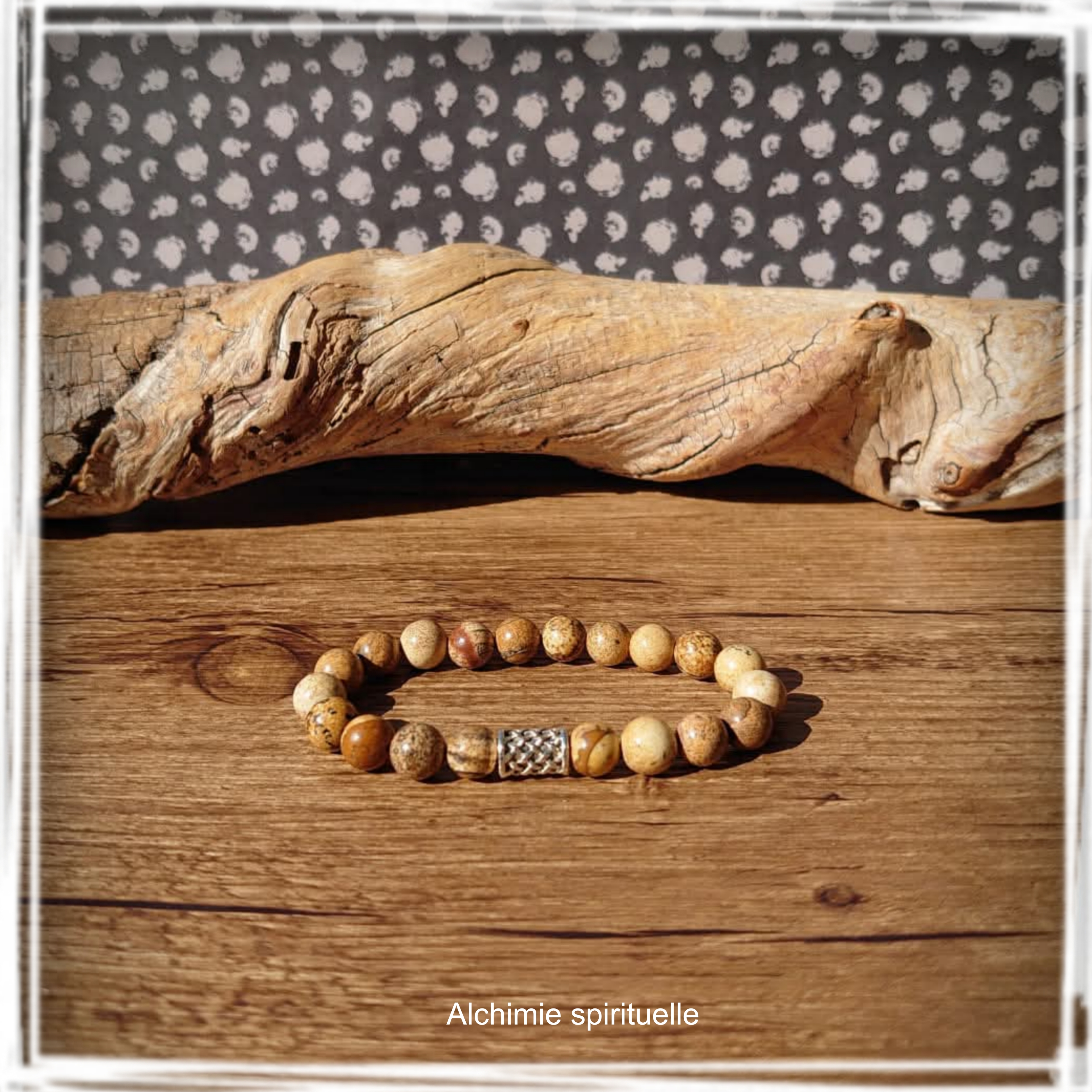 Bracelet Jaspe paysage (8mm)