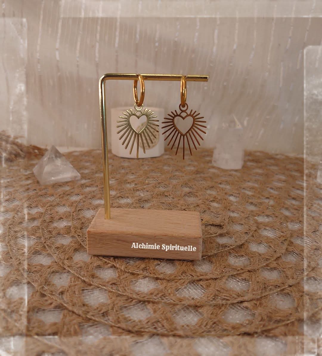 Boucles d'oreilles Cœur Céleste