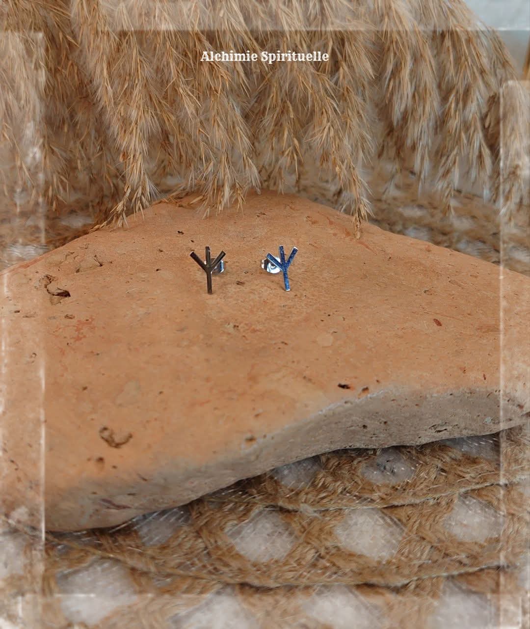 Boucles d'oreilles Rune Algiz