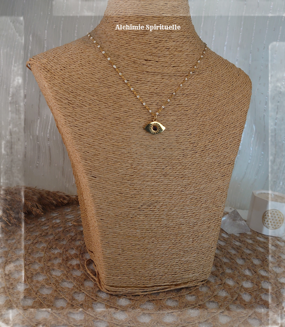  Collier Œil de protection, Œil de tigre