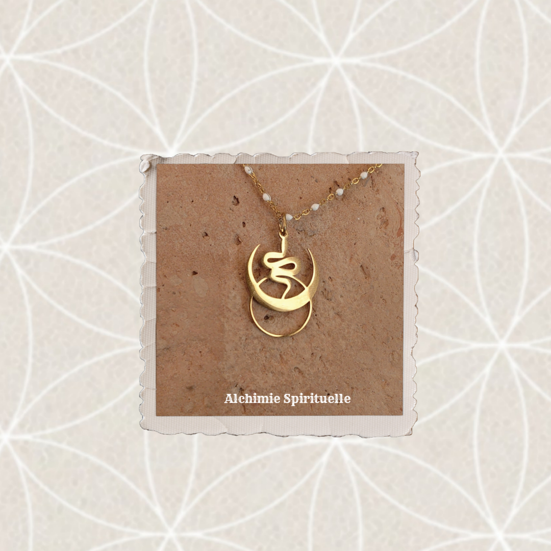Collier Lune Serpent
