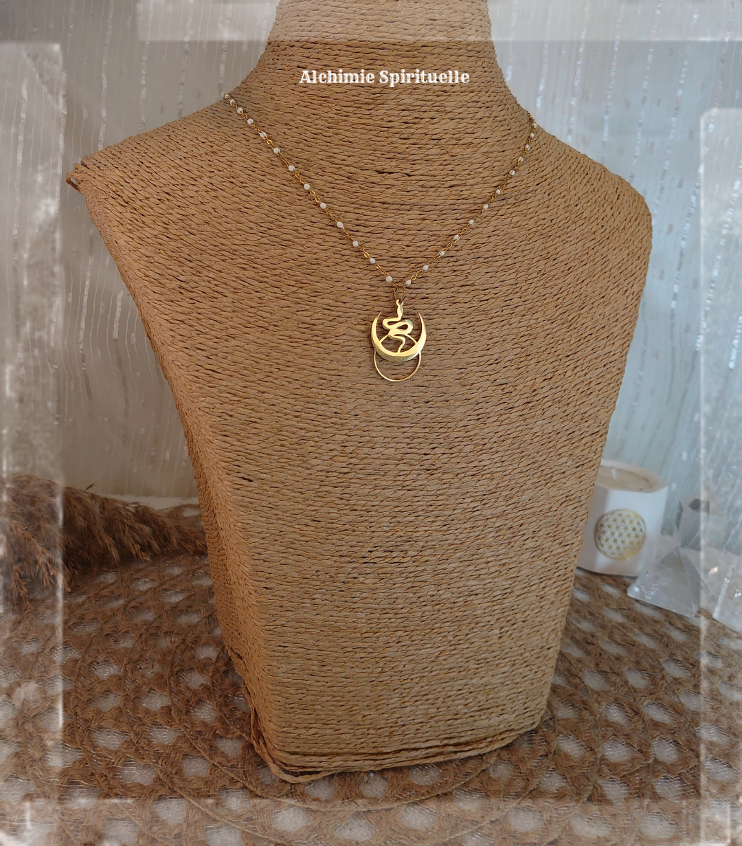 Collier Lune Serpent