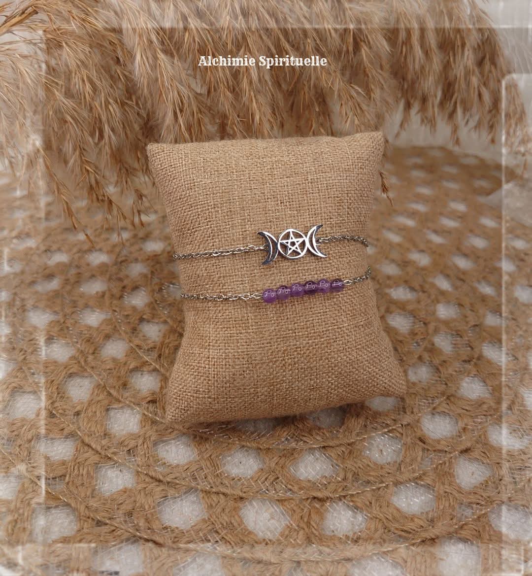 Bracelet duo Triple Lune 