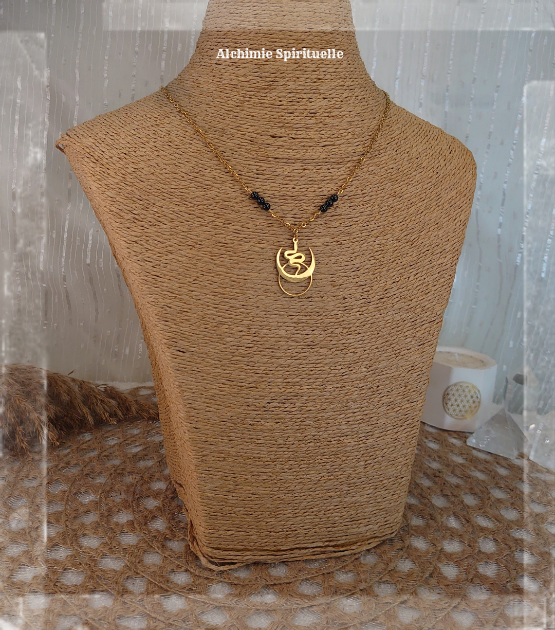 Collier Lune Serpent