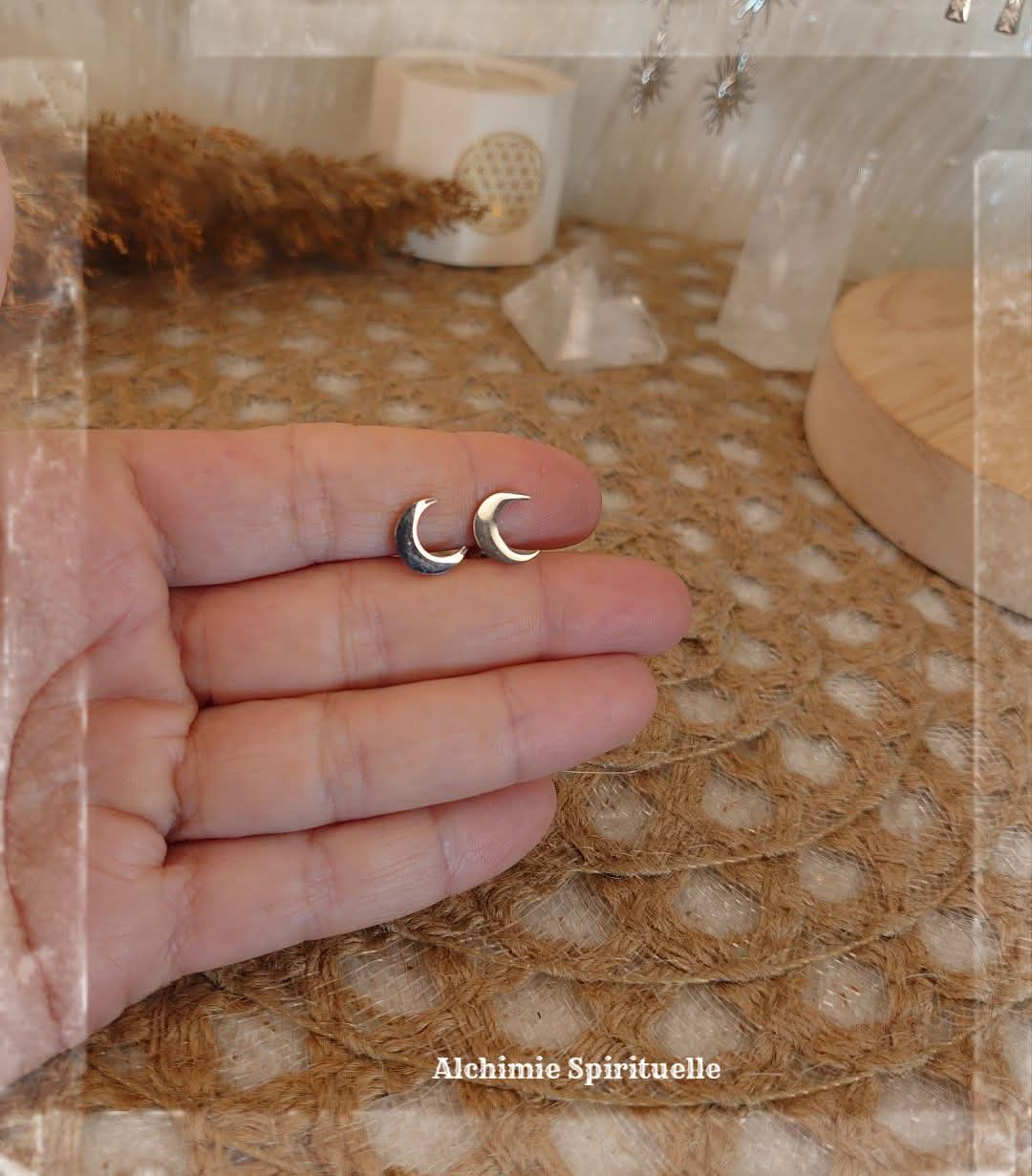 Boucles d'oreilles Lune