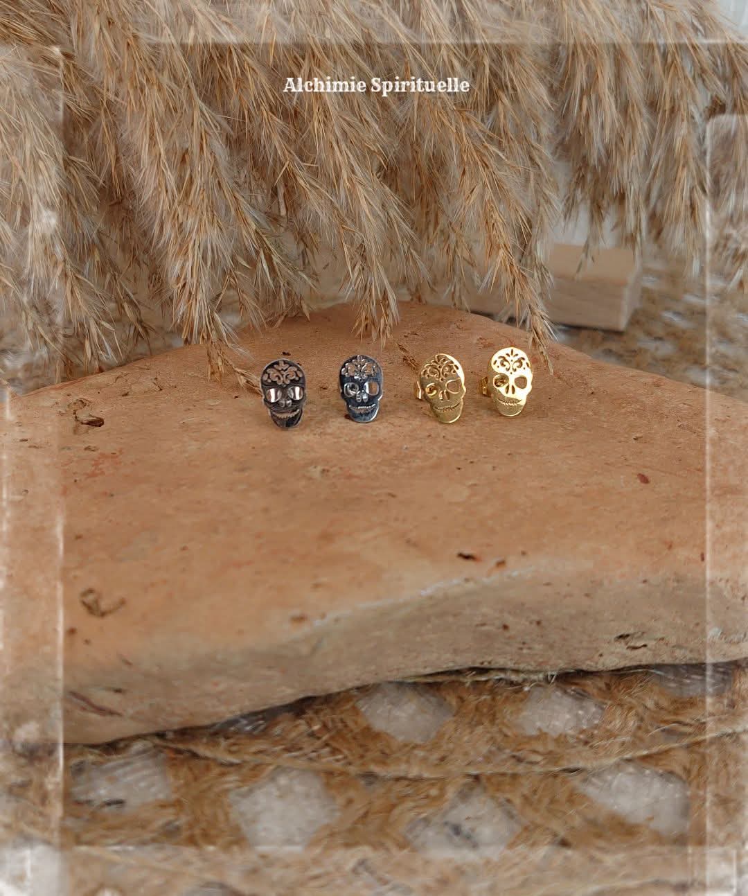 Boucles d'oreilles Tête de mort 