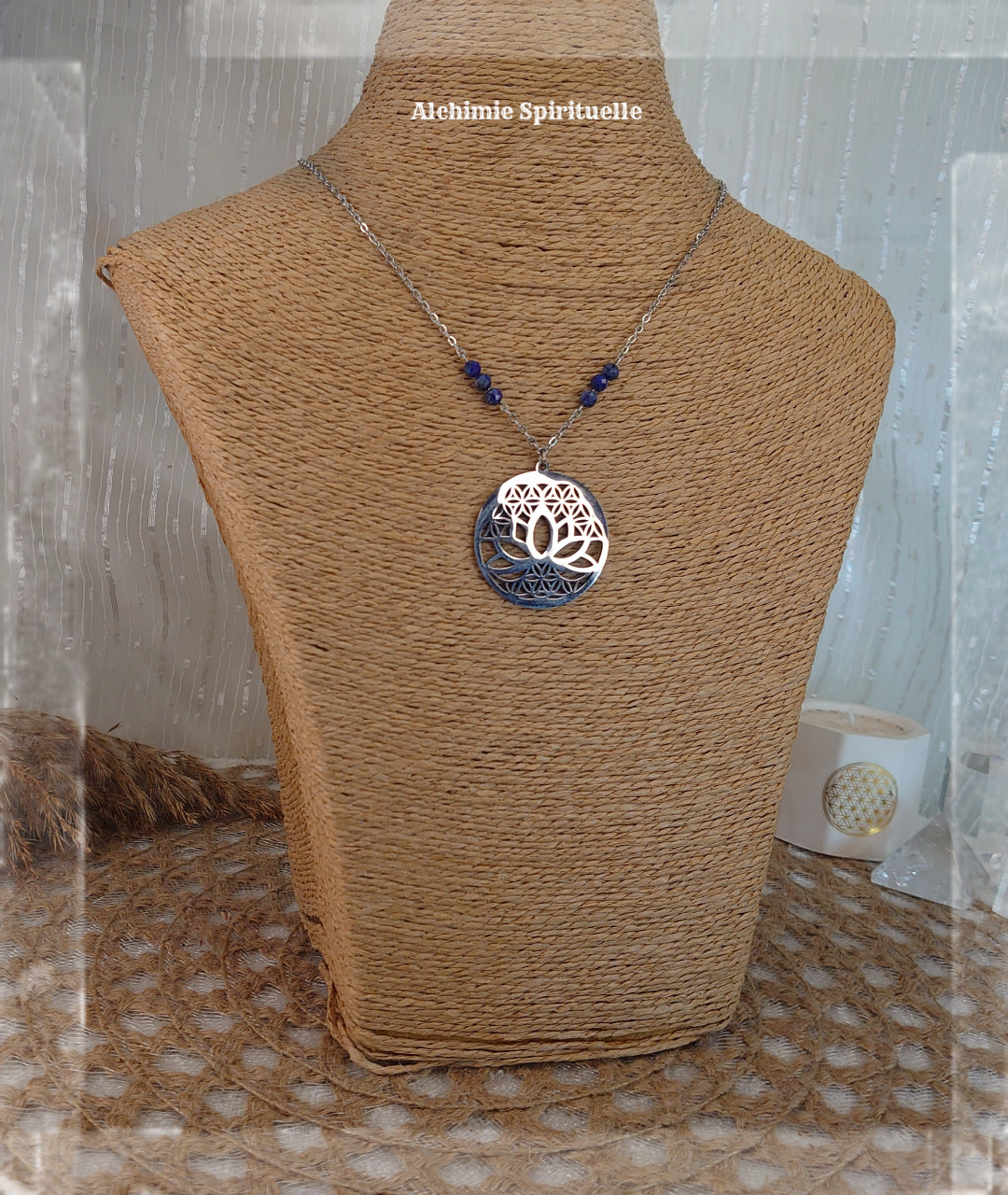 Collier Fleur de vie et Lotus