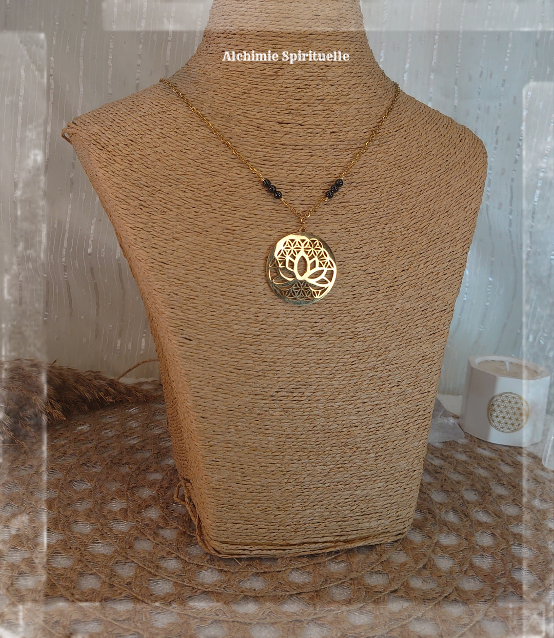 Collier Fleur de vie et Lotus