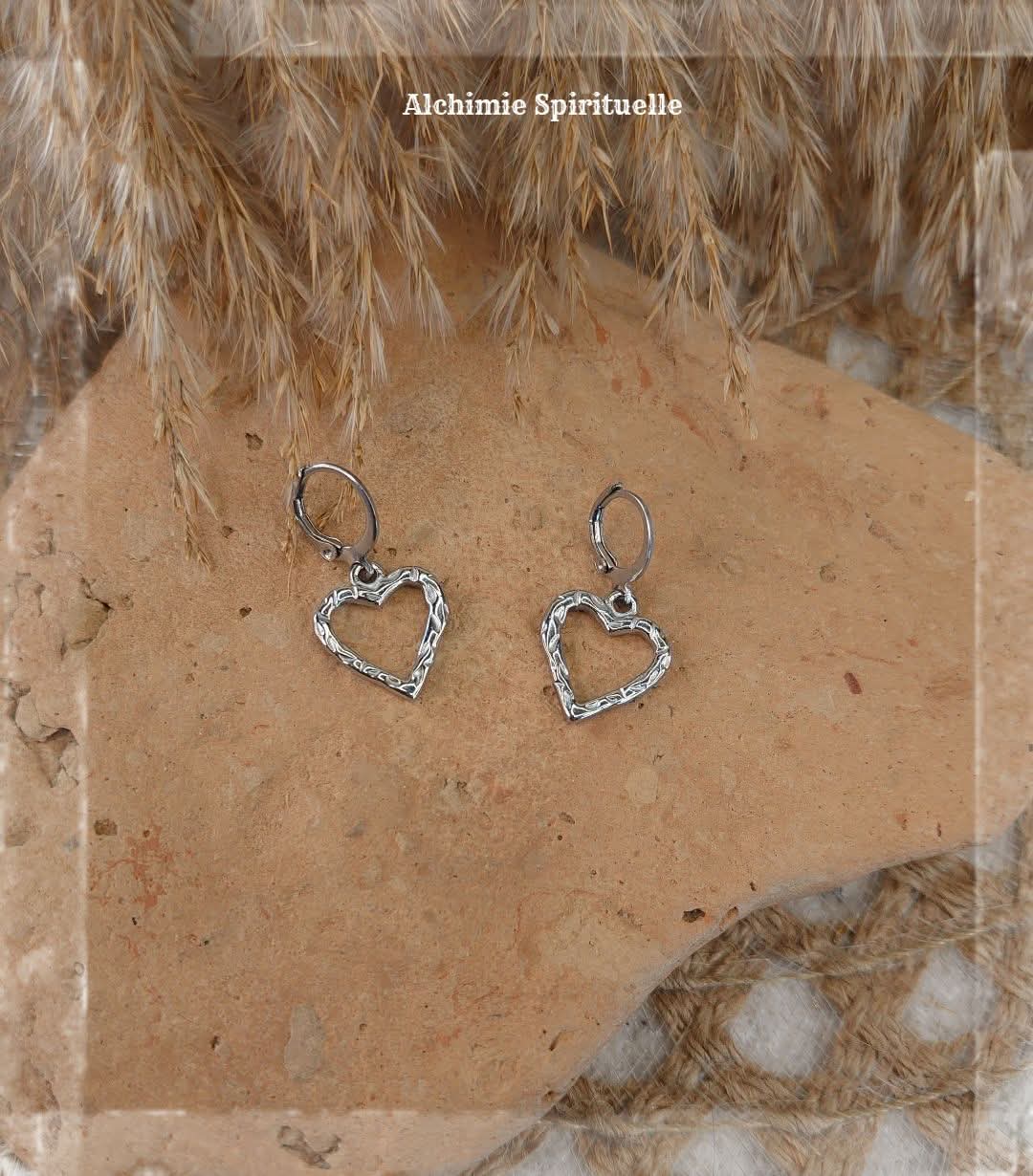 Boucles Cœur martelé