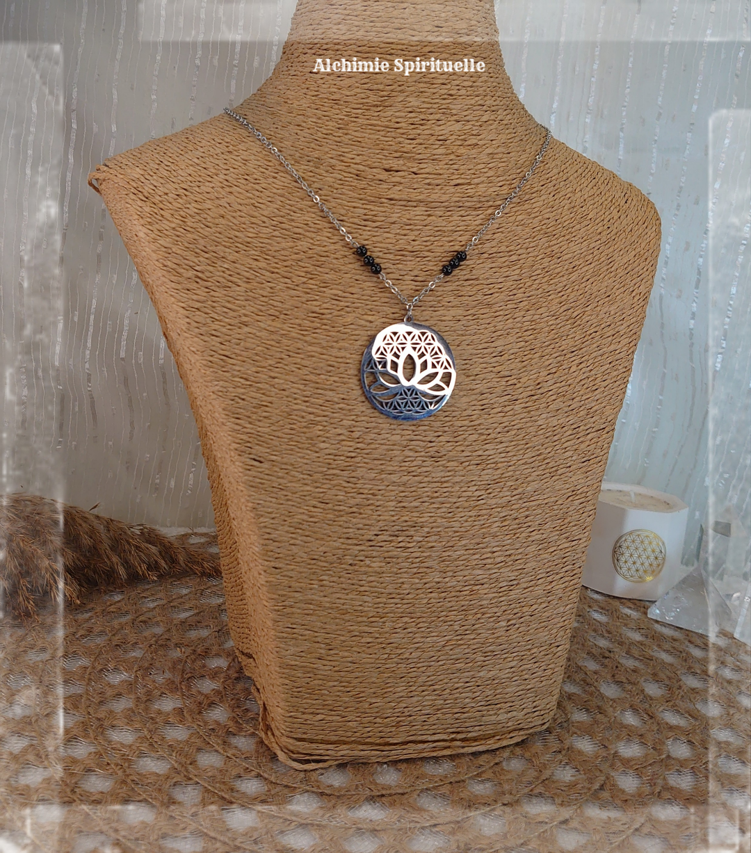 Collier Fleur de vie et Lotus