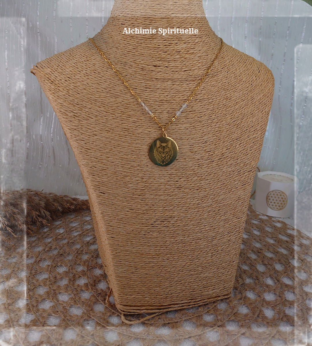 Collier Médaillon Loup