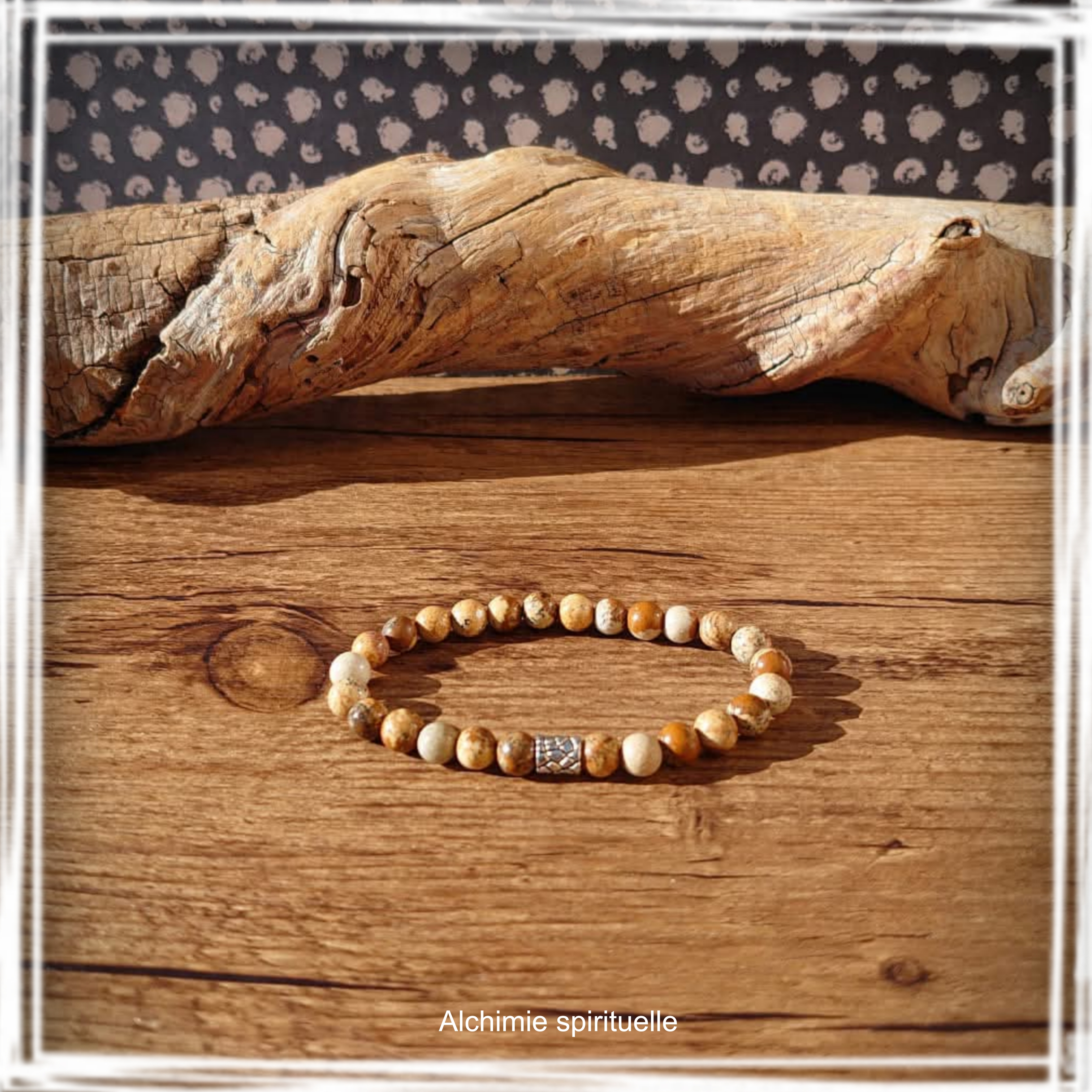 Bracelet Jaspe paysage (6mm)