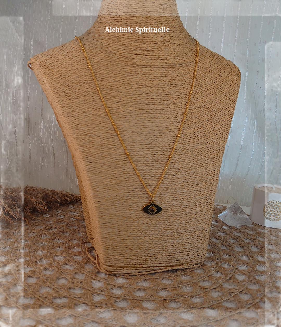  Collier Œil de protection, Œil de tigre