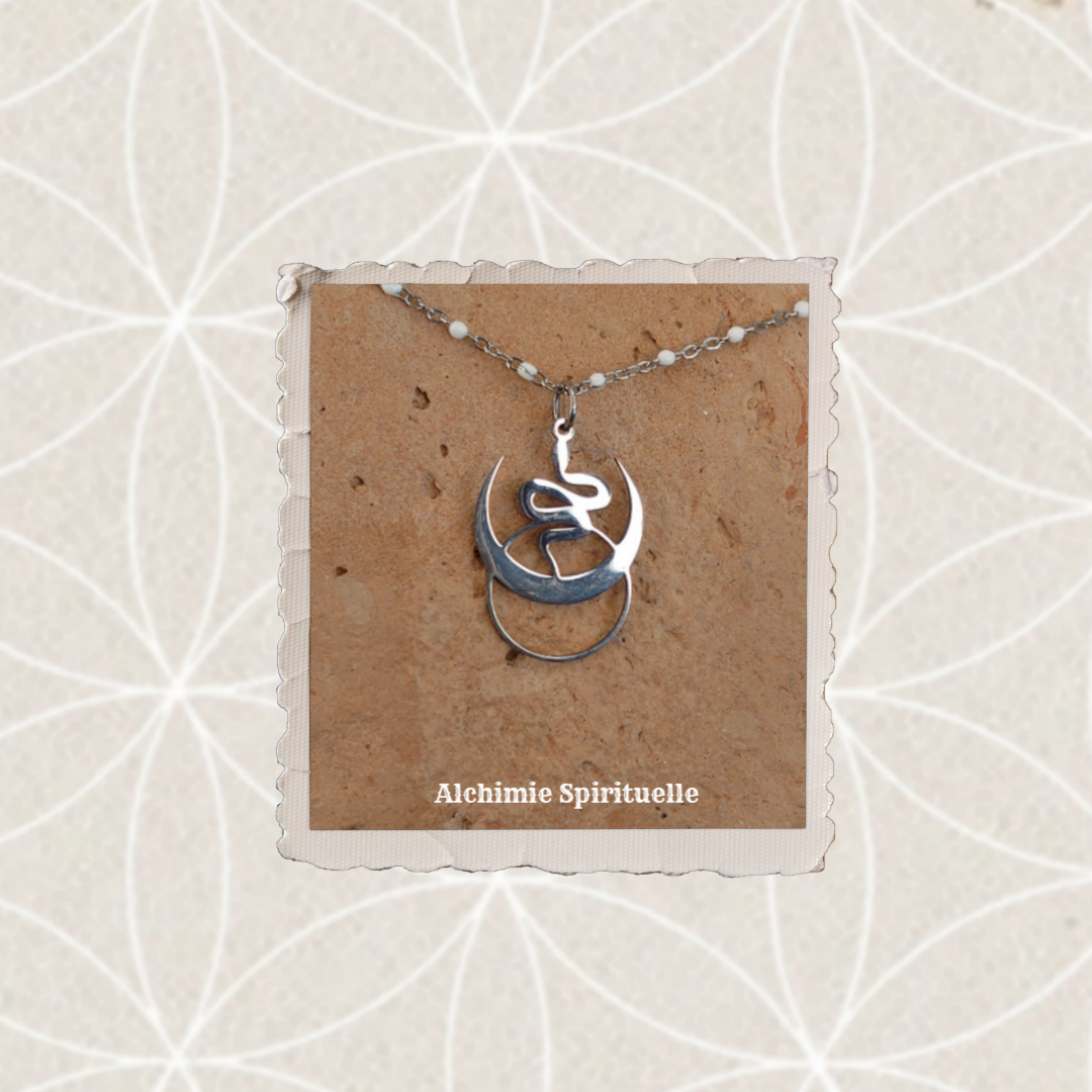Collier Lune Serpent