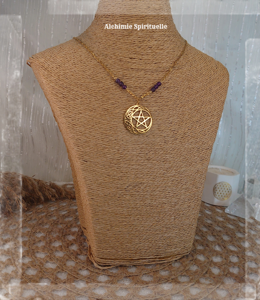 Collier Lune Pentacle