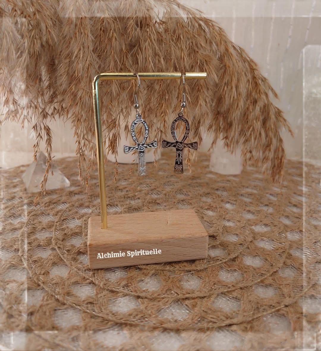 Boucles d'oreilles Croix Egyptienne