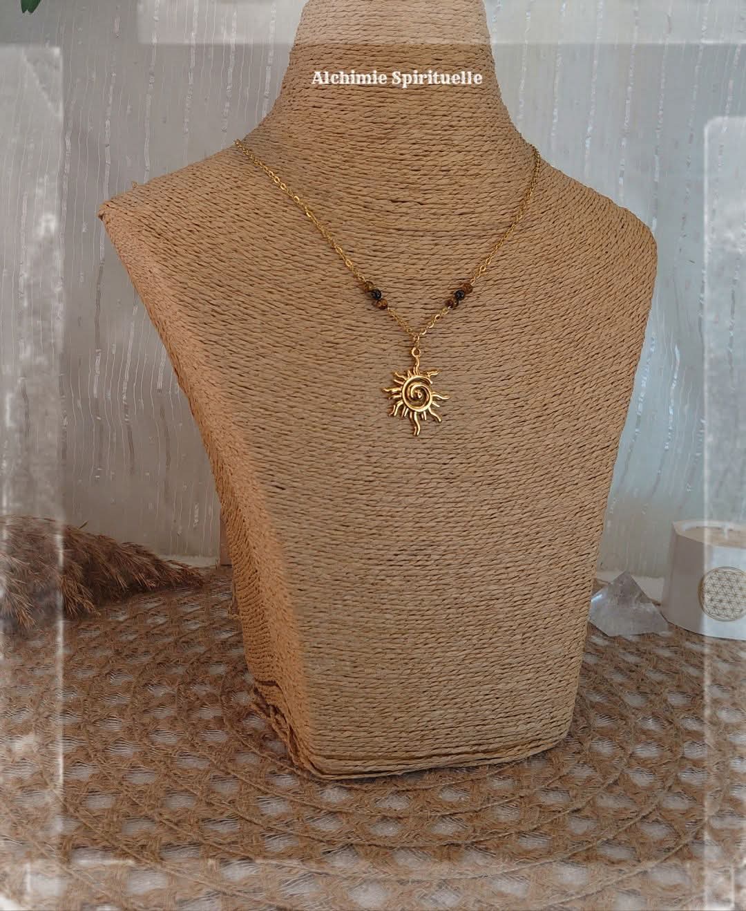 Collier Soleil en Spirale