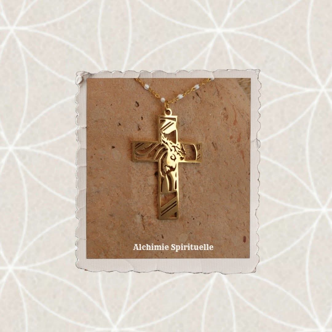 Collier Croix Jésus