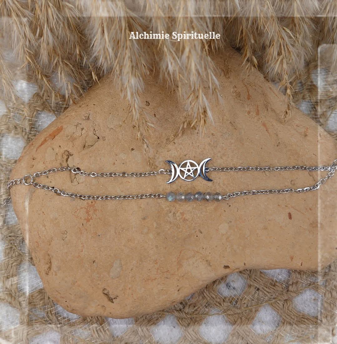 Bracelet duo Triple Lune 