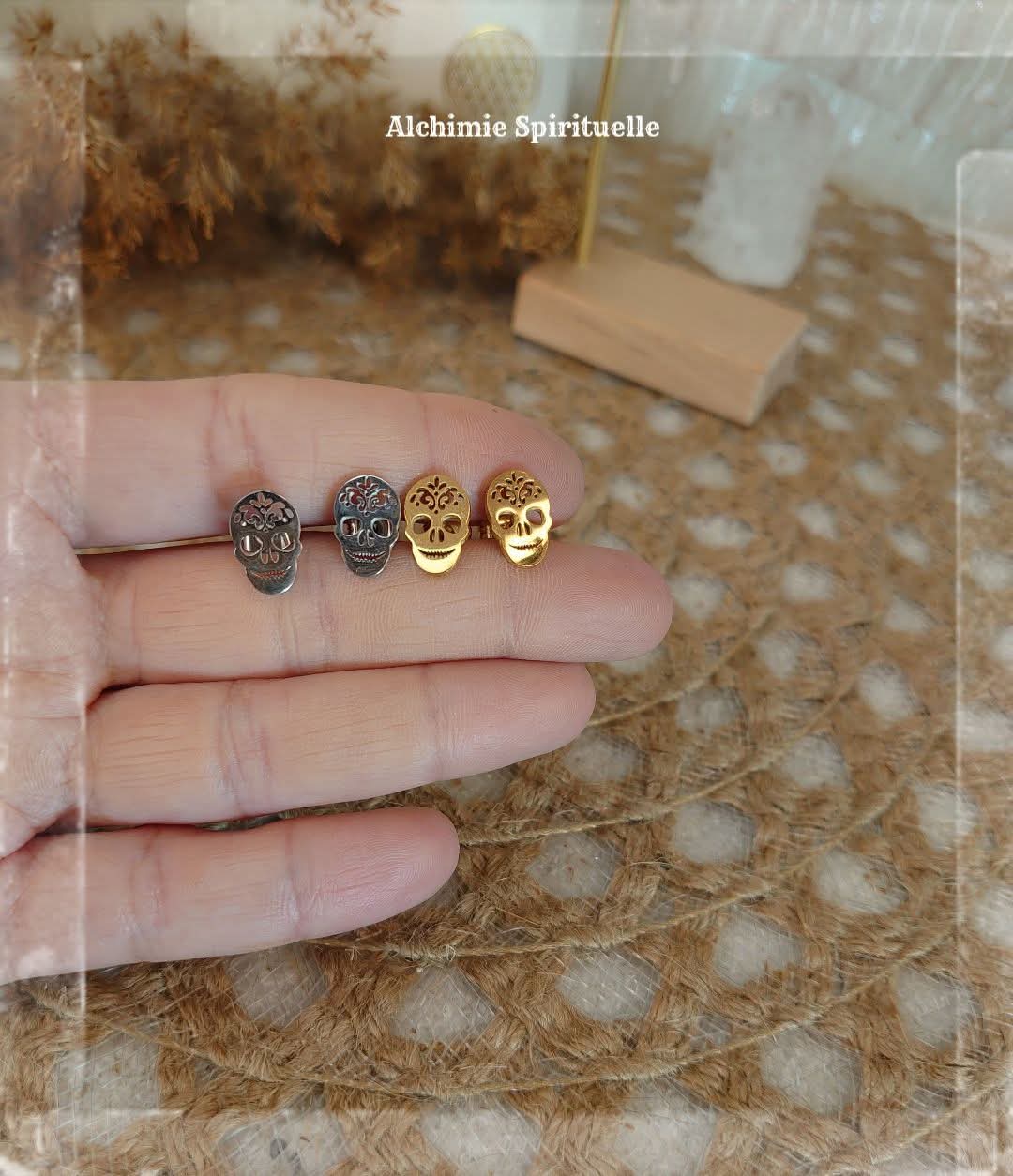 Boucles d'oreilles Tête de mort 