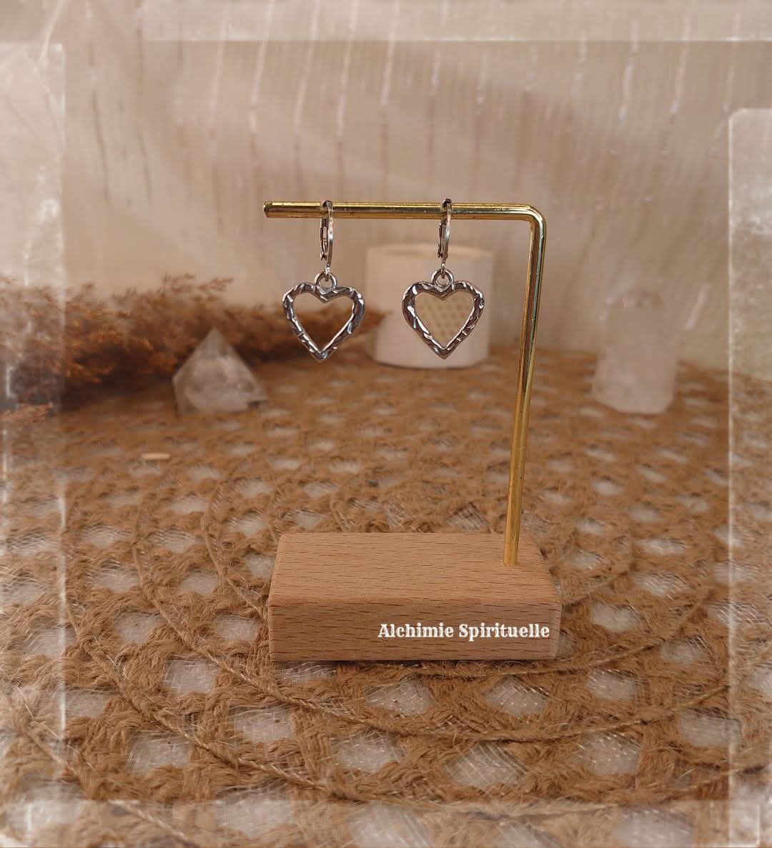 Boucles Cœur martelé