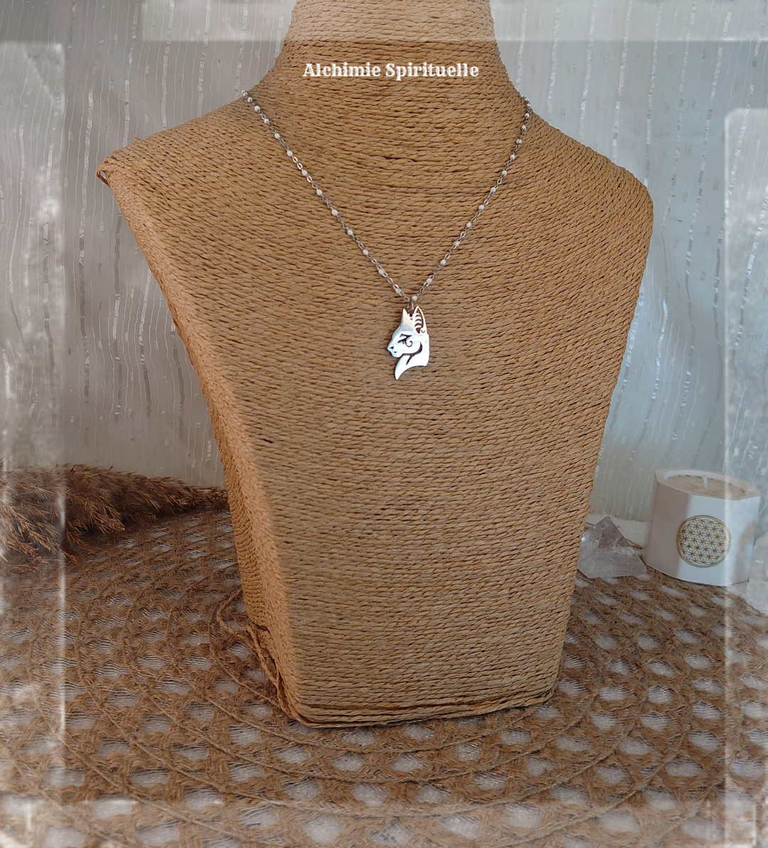 Collier Déesse Bastet (avec l'Œil d'Horus)