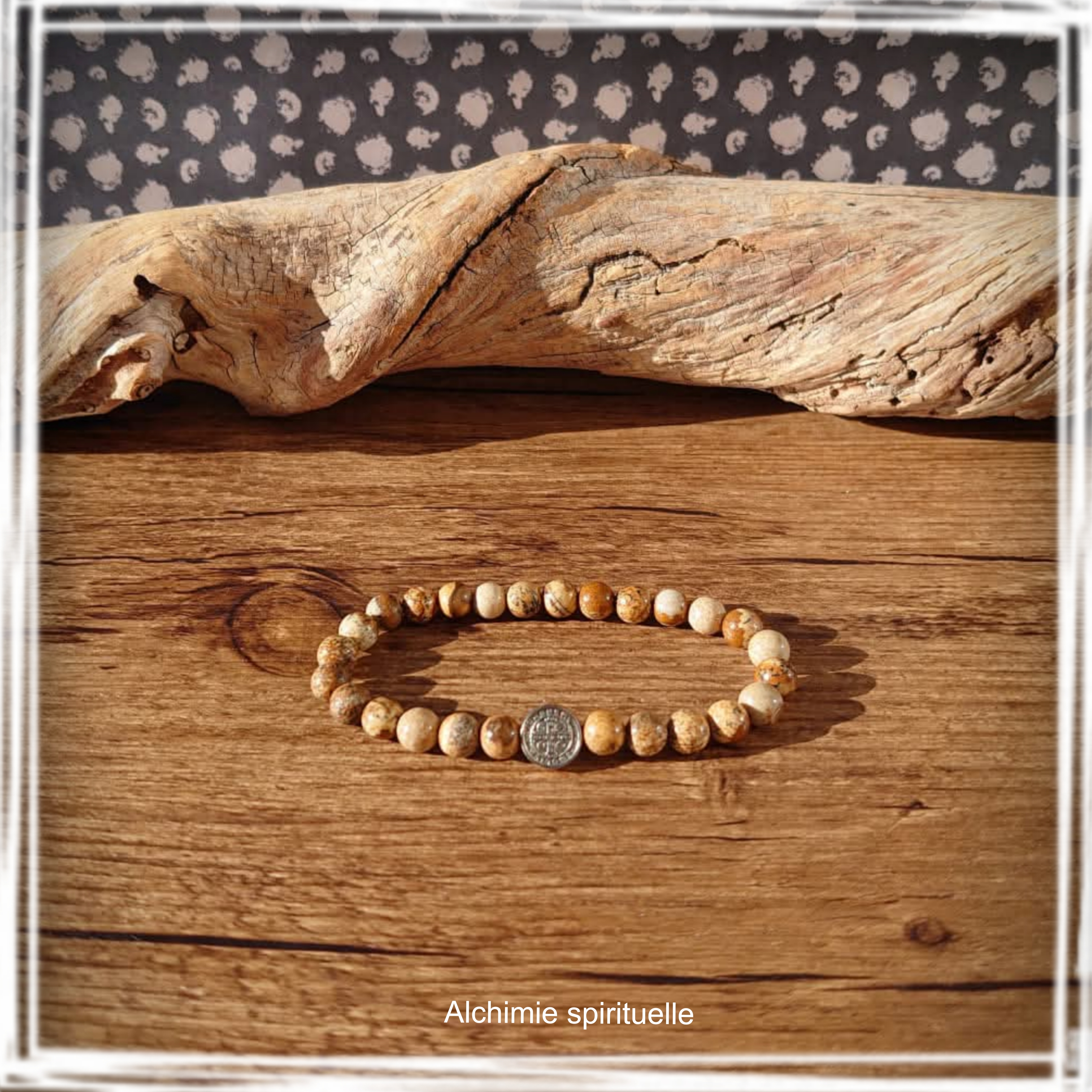 Bracelet Jaspe paysage (6mm)