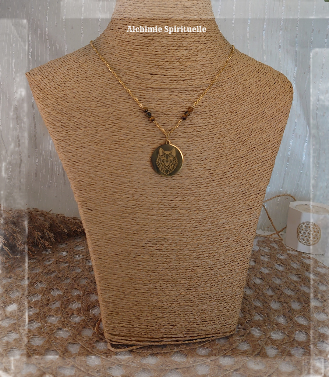 Collier Médaillon Loup