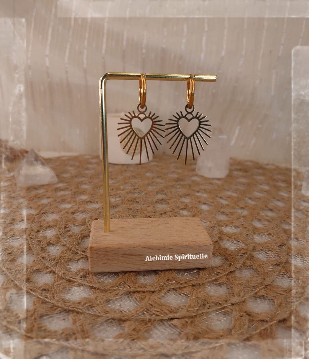 Boucles d'oreilles Cœur Céleste