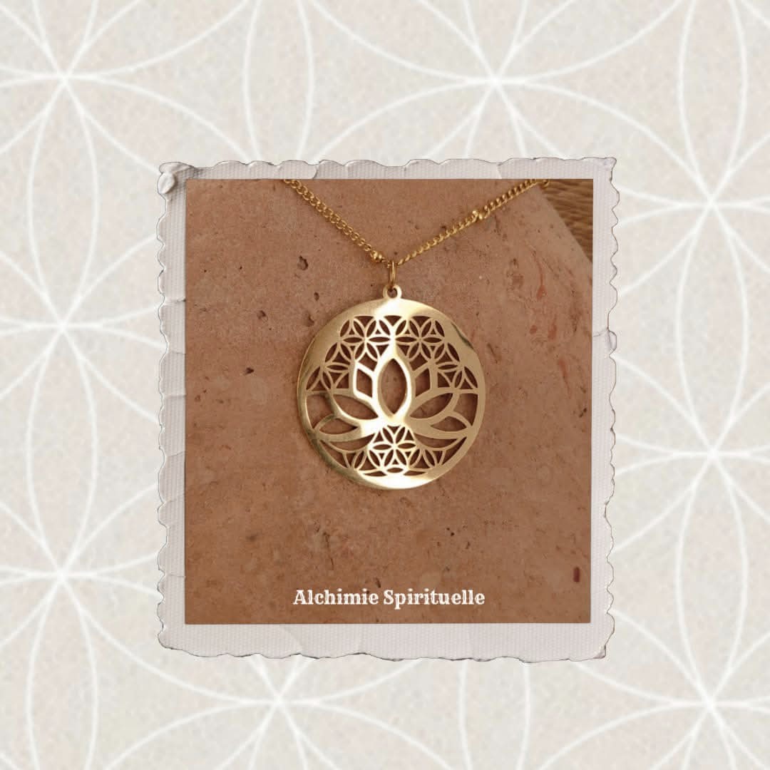 Collier Fleur de vie et Lotus