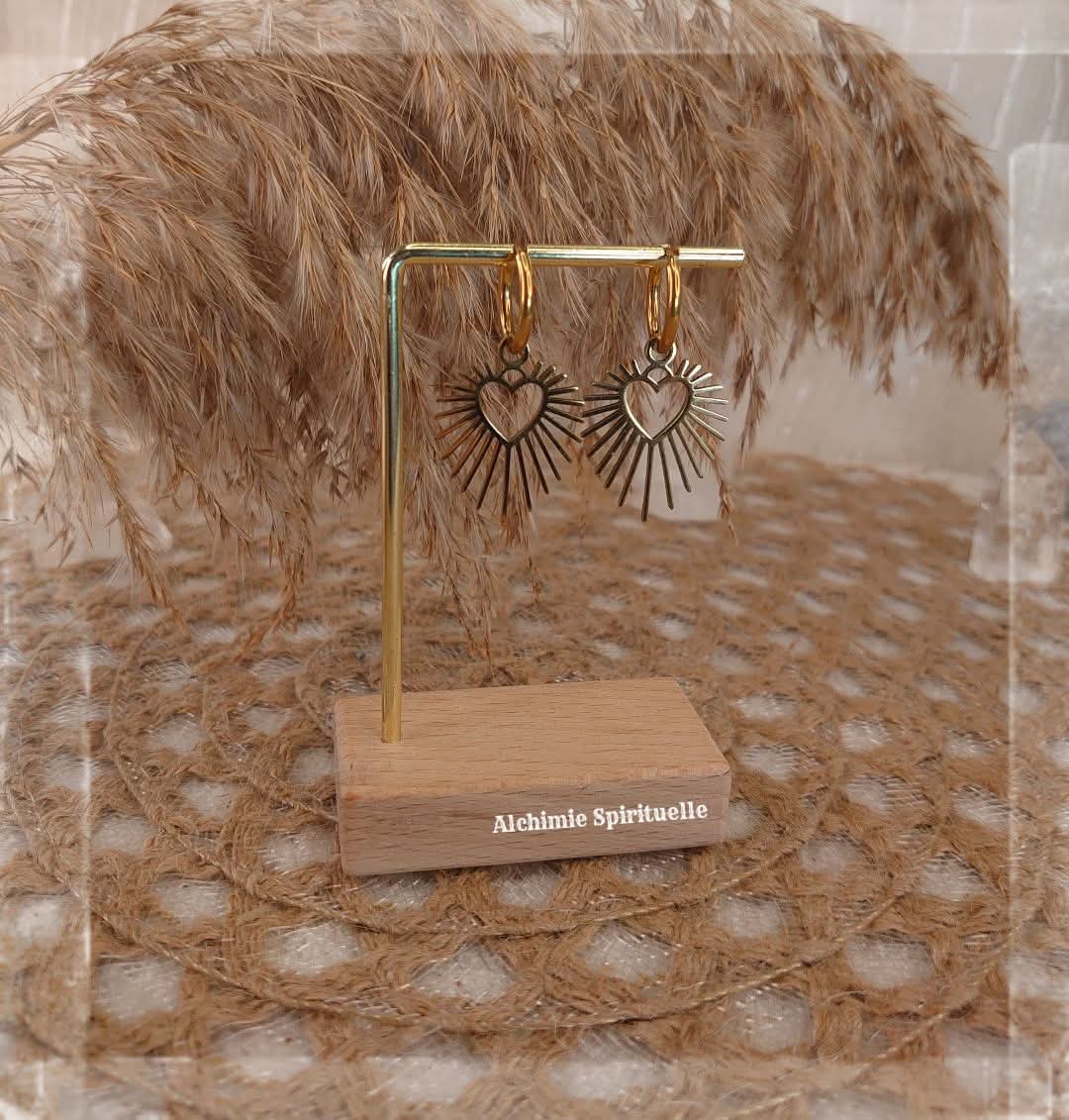 Boucles d'oreilles Cœur Céleste