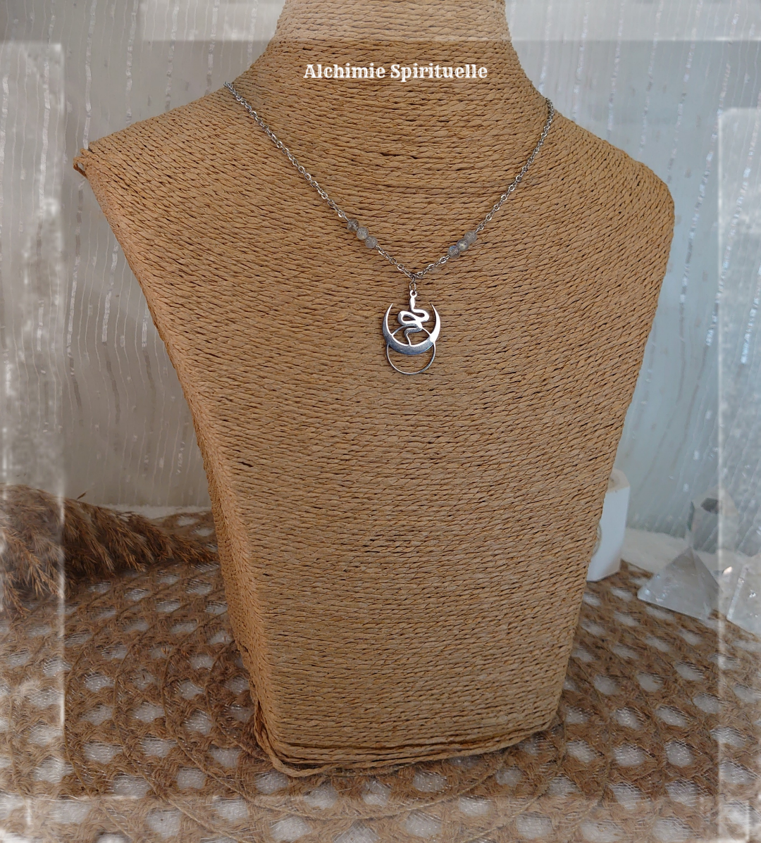 Collier Lune Serpent