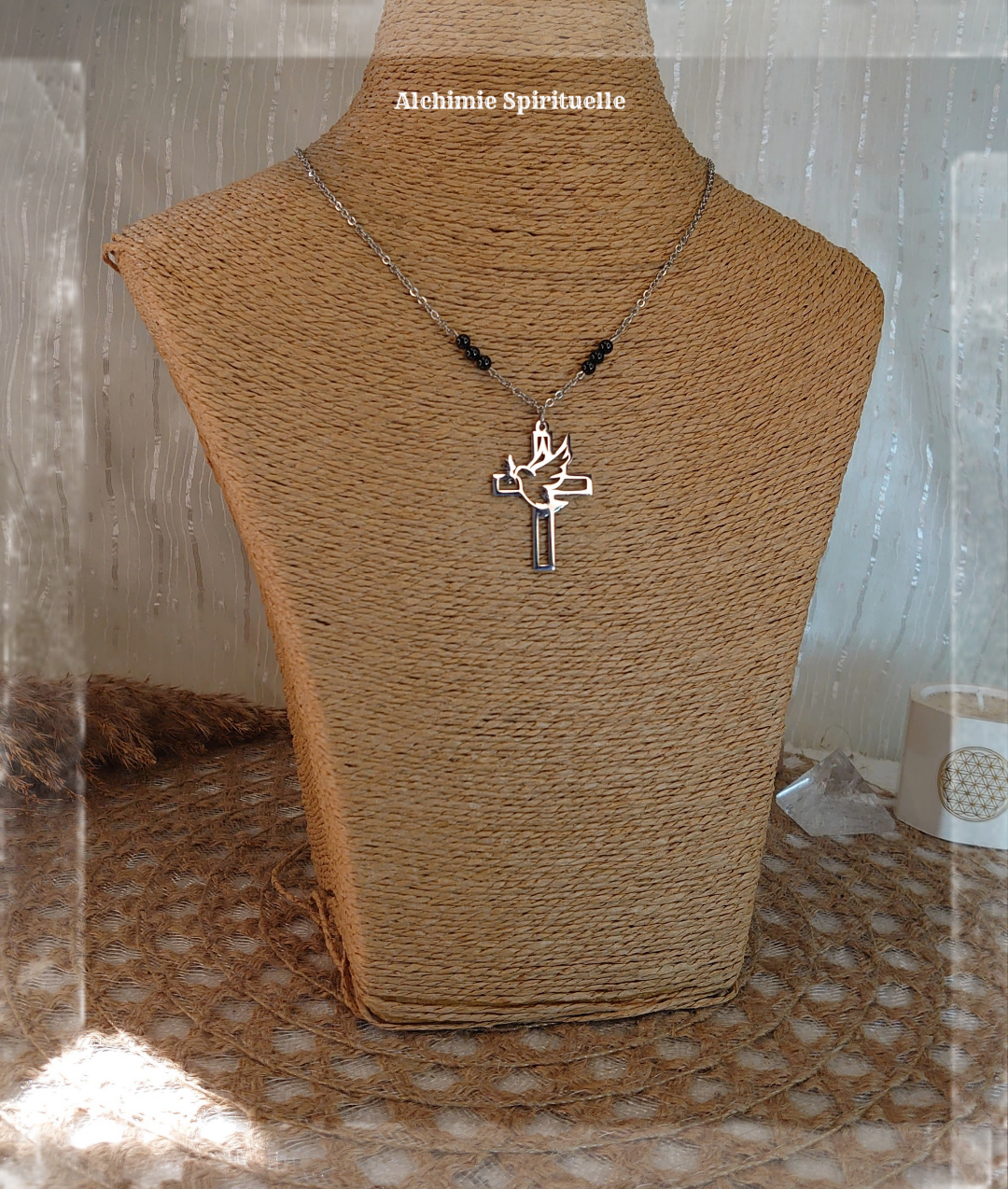 Collier Croix, Colombe de la Paix