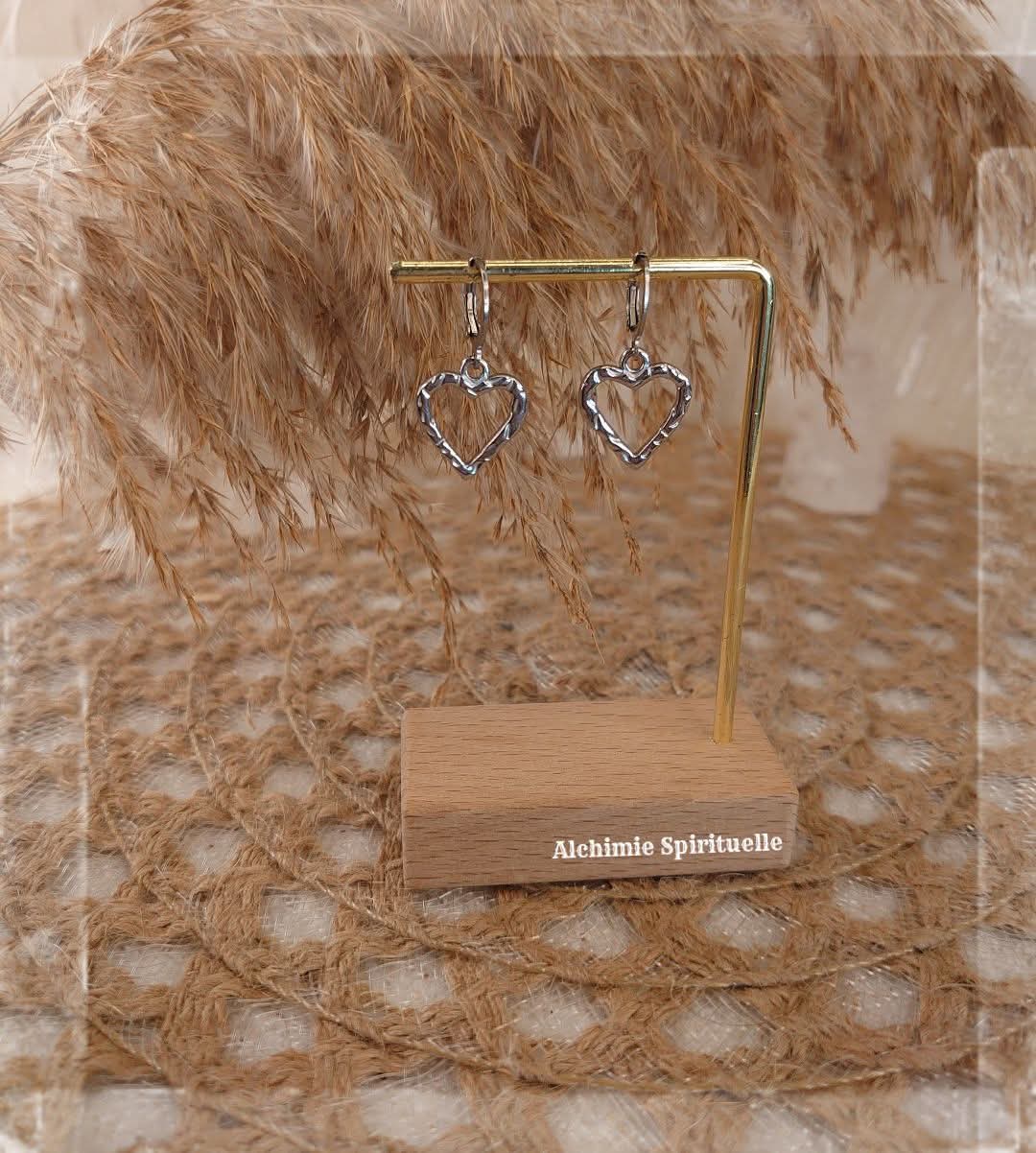 Boucles Cœur martelé