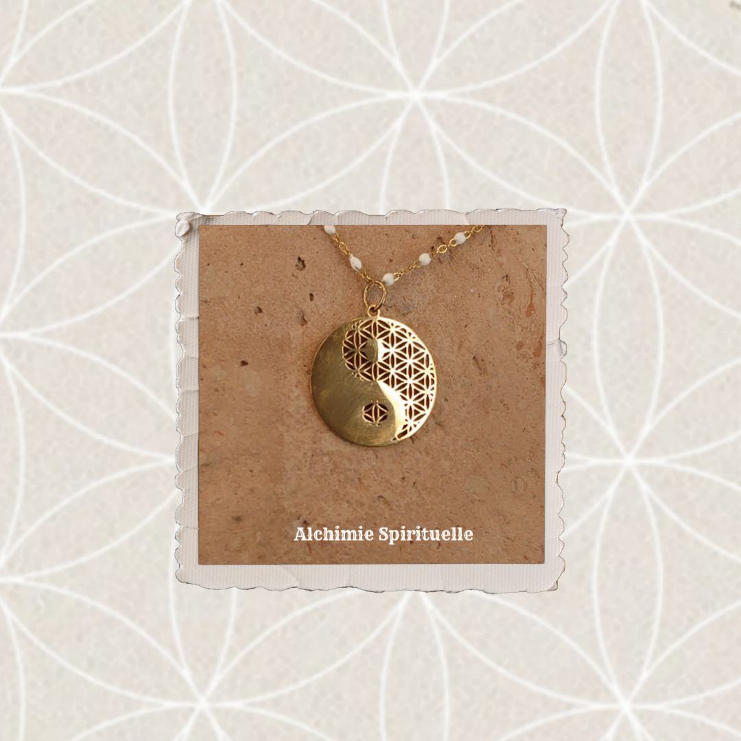 Collier Fleur de vie et Yin Yang