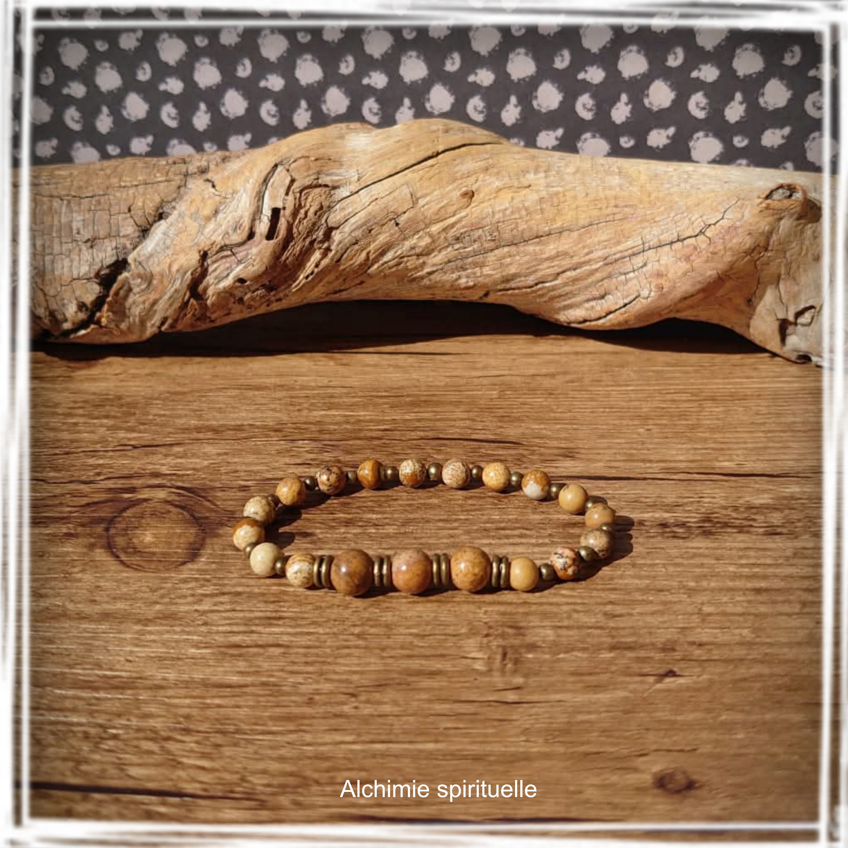 Bracelet Jaspe paysage (6mm)