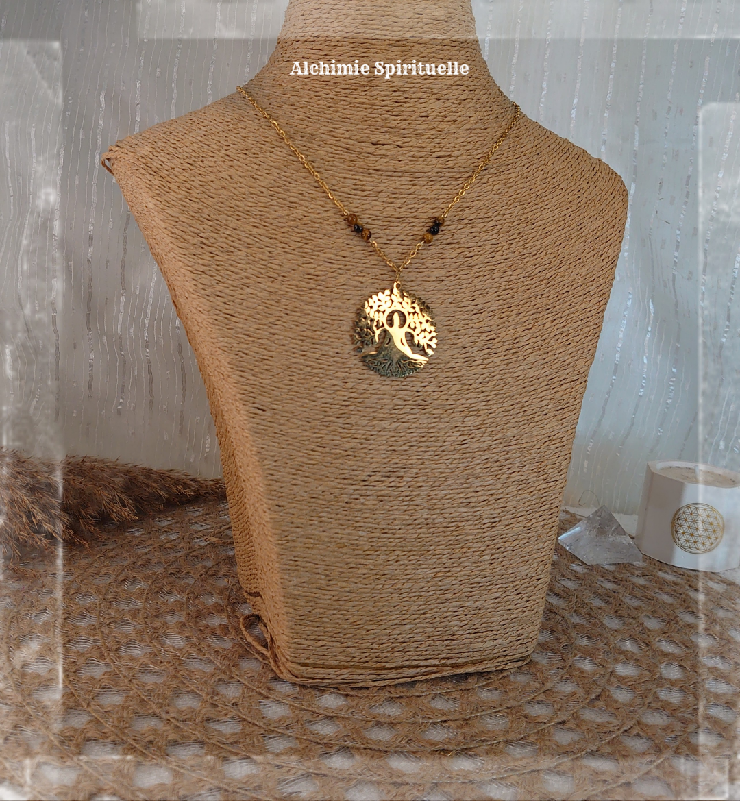 Collier Bouddha Arbre de vie