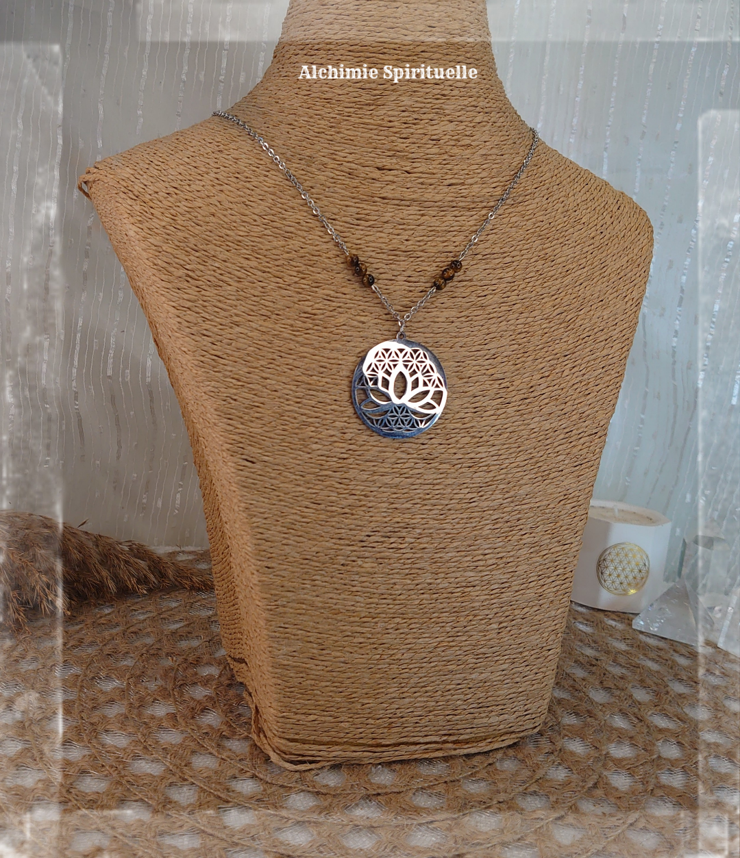 Collier Fleur de vie et Lotus