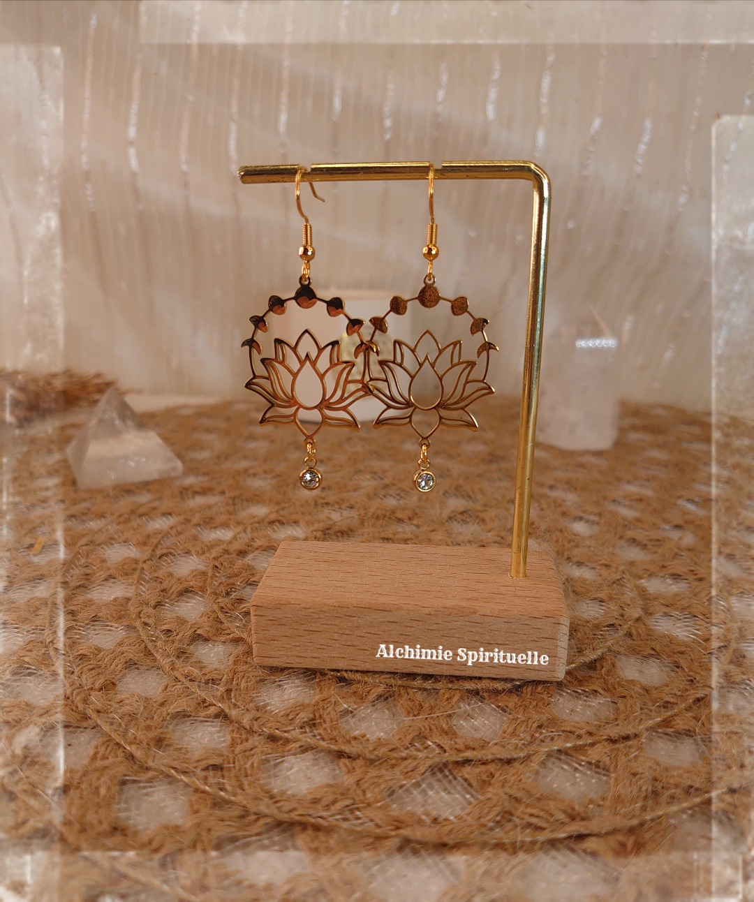 Boucles d'oreilles Fleur de Lotus