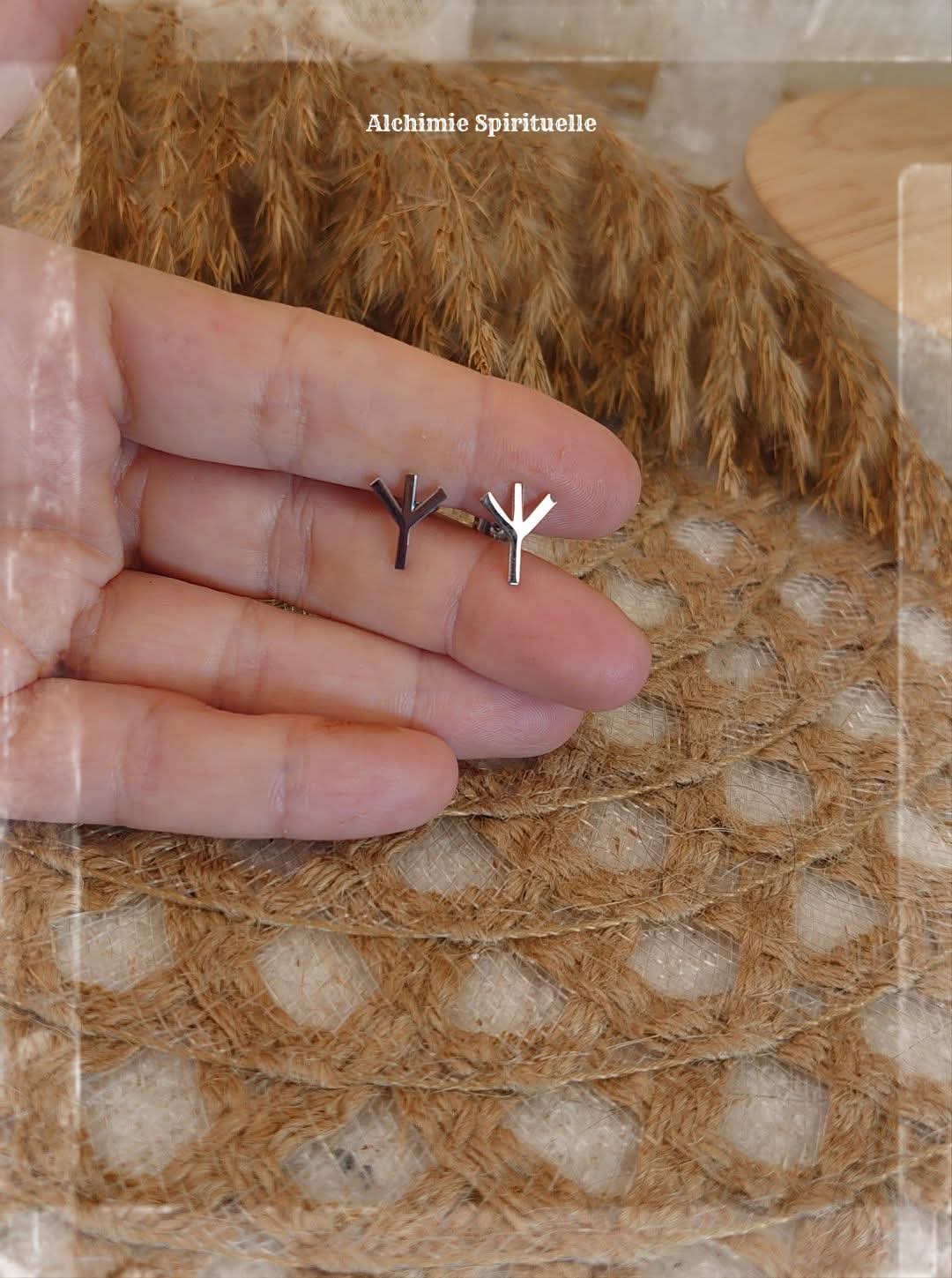 Boucles d'oreilles Rune Algiz