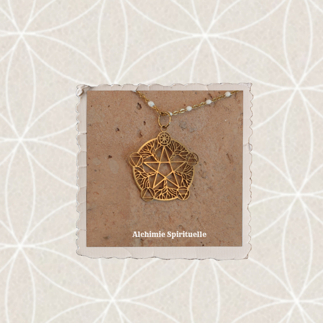 Collier Pentacle et les 5 éléments
