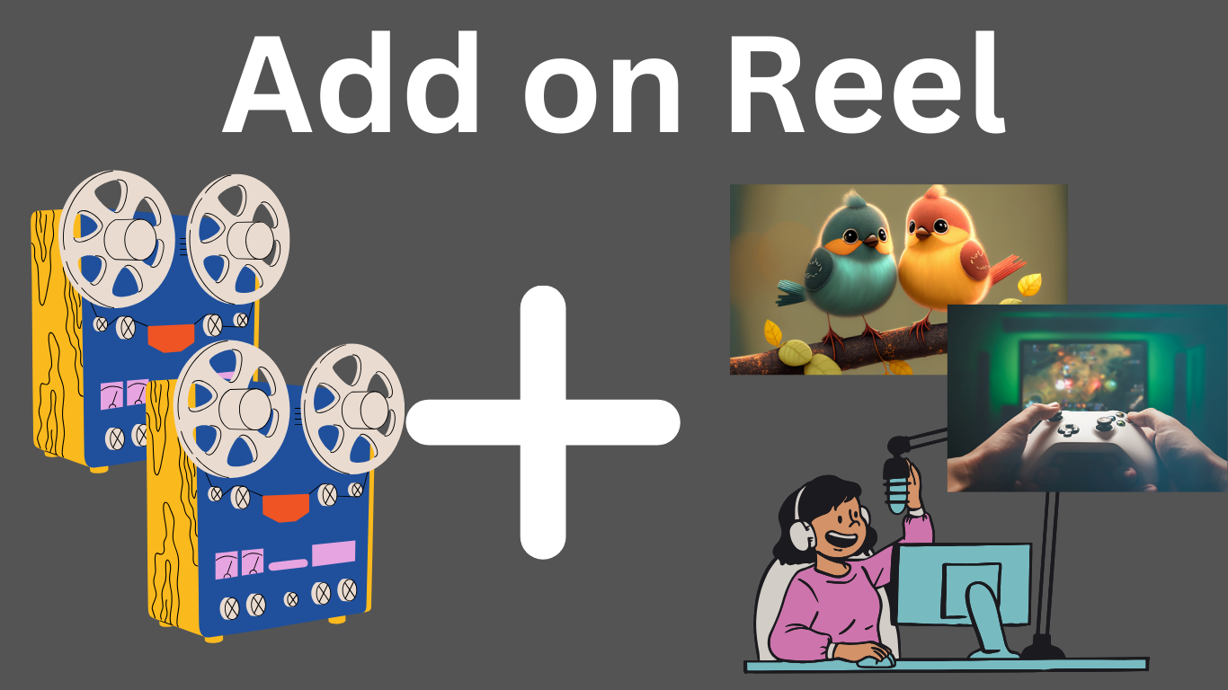 Add on an Animation, Video Game or Radio Presenting Reel to your Single/Double/Triple Package